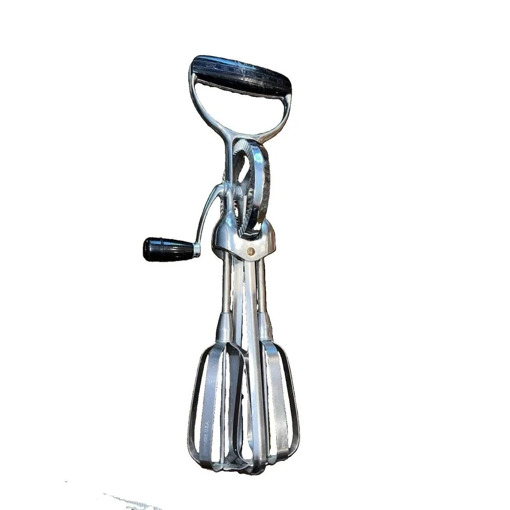 MCM EKCO Hand Crank Egg Beater Stainless USA Vintage Retro Kitchen Mixer 12
